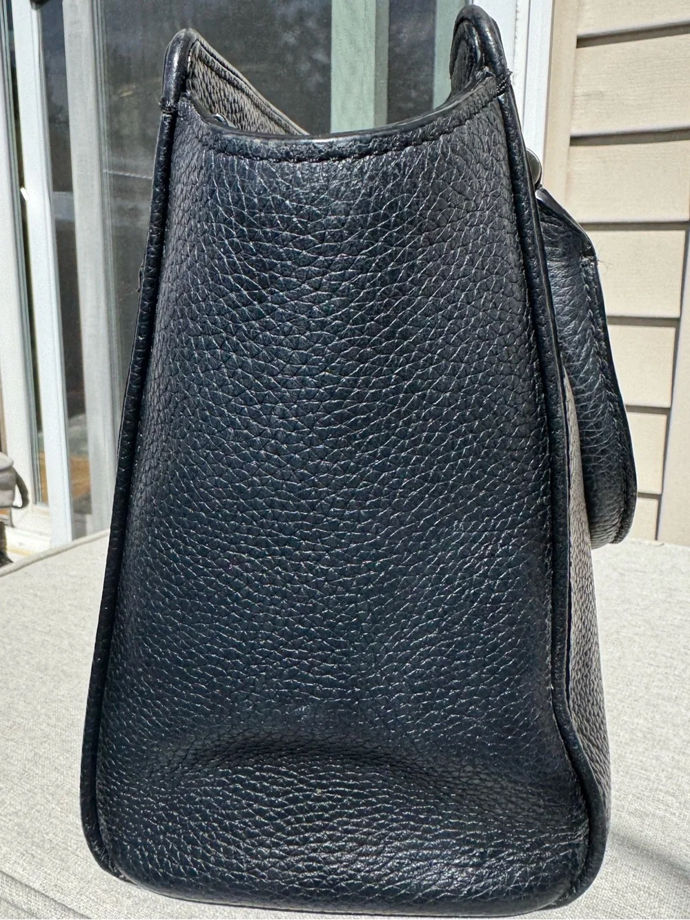 kate spade Black Pebbled Leather Satchel with Gold Zip Wallet